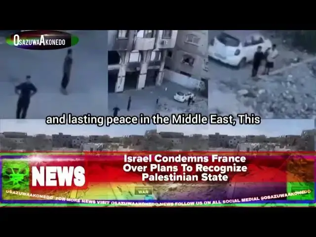 'Video thumbnail for Israel Condemns France Over Plans To Recognize Palestinian State'