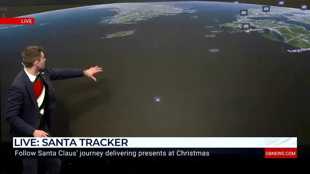 Video thumbnail for WATCH: Tom Harwood delivers update on Father Christmas's trip across the world