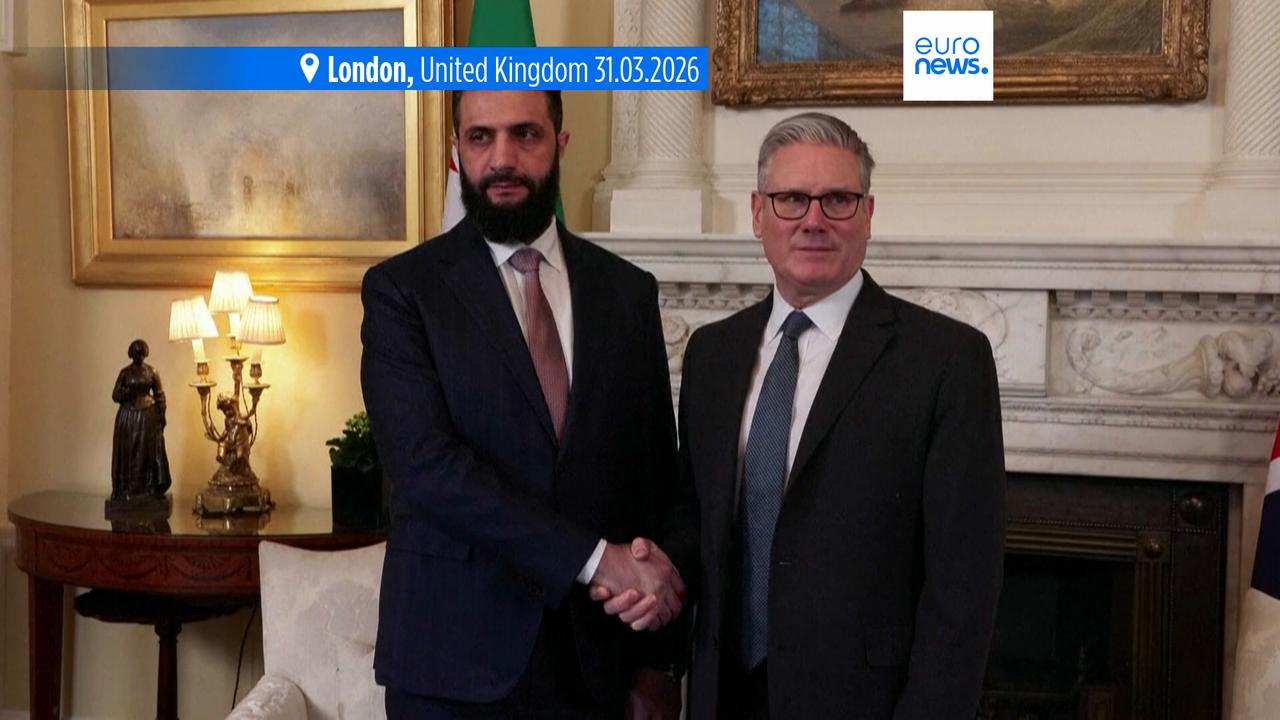 Video thumbnail for Syrian president discusses Iran war with British PM on first visit to London since fall of al-Assad