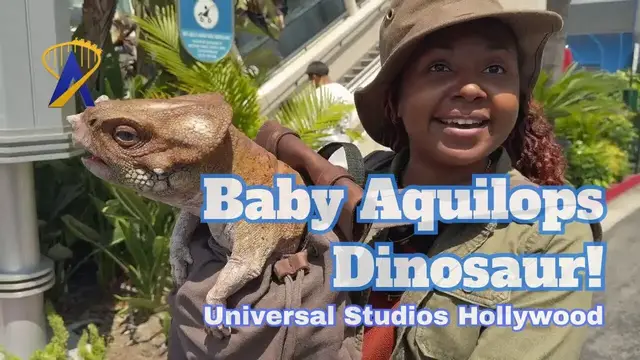 Video thumbnail for New Aquilops Baby Dinosaur Makes Appearance at Universal Studios Hollywood