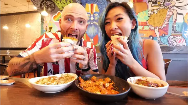 Video thumbnail for Eating AMERICAN INDIAN STREET FOOD in San Francisco, California!!