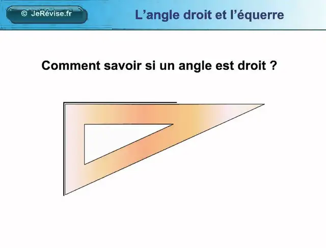 'Video thumbnail for L'angle droit et l'équerre.  Géométrie'