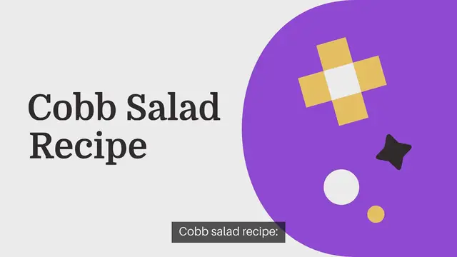 Video thumbnail for Cobb salad recipe