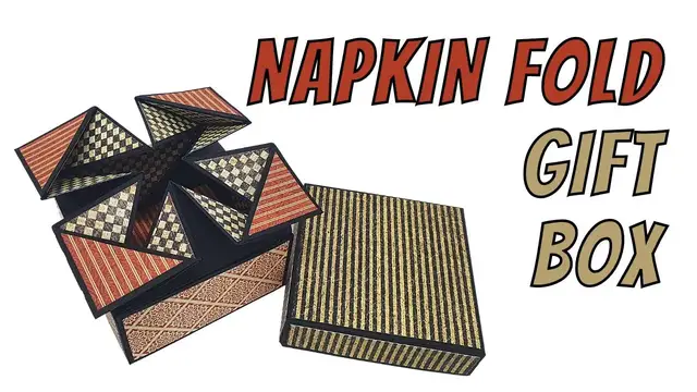Video thumbnail for Napkin Fold Gift Box