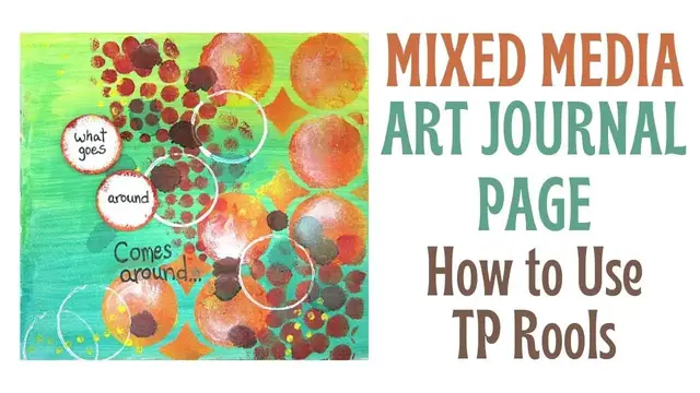 Video thumbnail for Mixed Media Art Journal Page - How to Use TP Rolls
