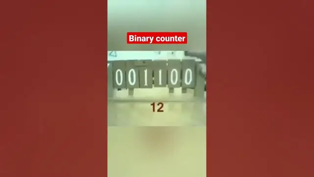 Video thumbnail for Binary counter. #zero #one #like #subscribe #technology #tech