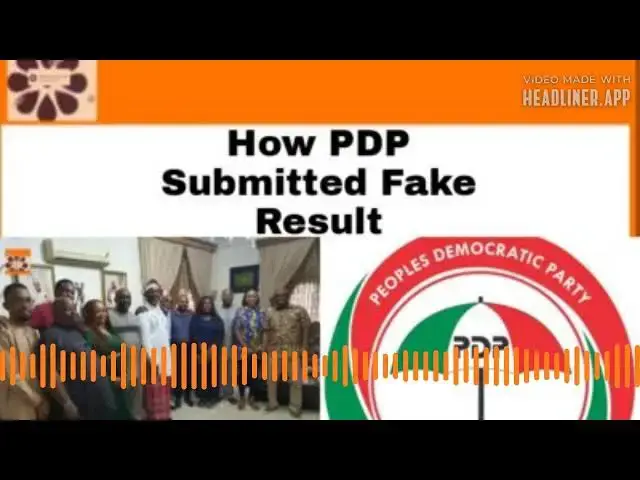 Video thumbnail for How PDP Submitted Fake Result ~ OsazuwaAkonedo