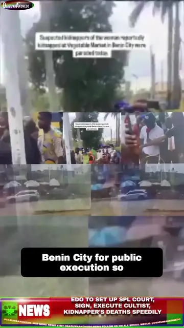 Video thumbnail for Edo To Set Up Spl Court, Sign, Execute Cultist, Kidnapper’s Deaths Speedily