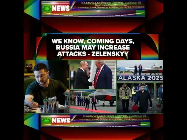 Video thumbnail for We Know, Coming Days, Russia May Increase Attacks - Zelenskyy