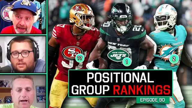 'Video thumbnail for NFL Positional Group Rankings'
