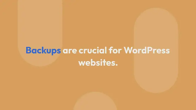 Video thumbnail for How to Create a WordPress Backup Using a Plugin