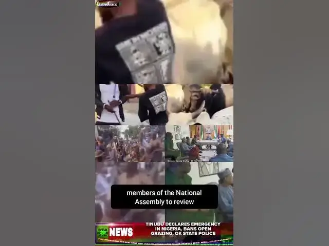 Video thumbnail for Tinubu Declares Emergency In Nigeria, Bans Open Grazing, Ok State Police