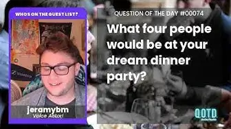 Video thumbnail for Jeramybm's Dream Dinner Party: Jeff Bezos, Goku, and more!