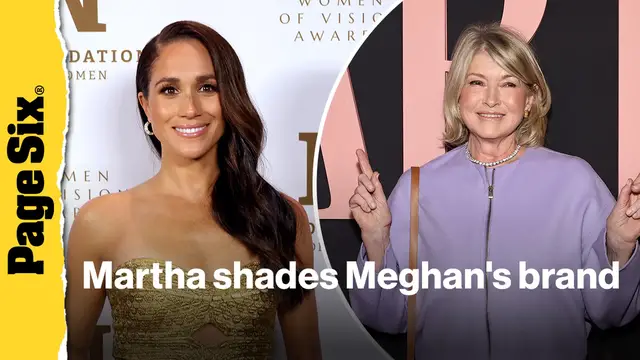 'Video thumbnail for Martha Stewart throws subtle shade at Meghan Markle's new lifestyle brand'