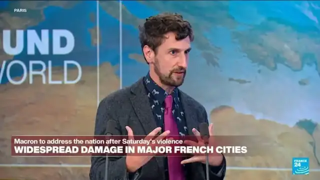 Video thumbnail for France protests: "There's a constant back and forth over who's actually responsible"