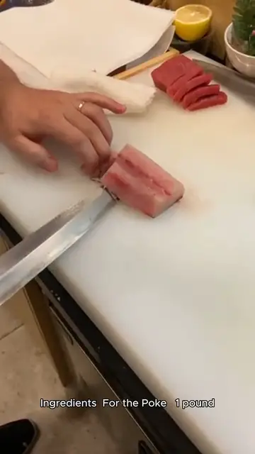 'Video thumbnail for poke bowl recipe'
