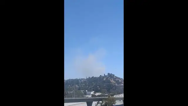 Video thumbnail for US: Eagle Rock Fire Destroys Hillside Home in Los Angeles.