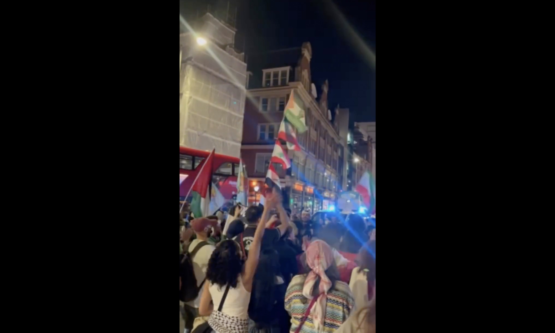 Video thumbnail for Protesters outside Israeli embassy in London condemn assault on Lebanon