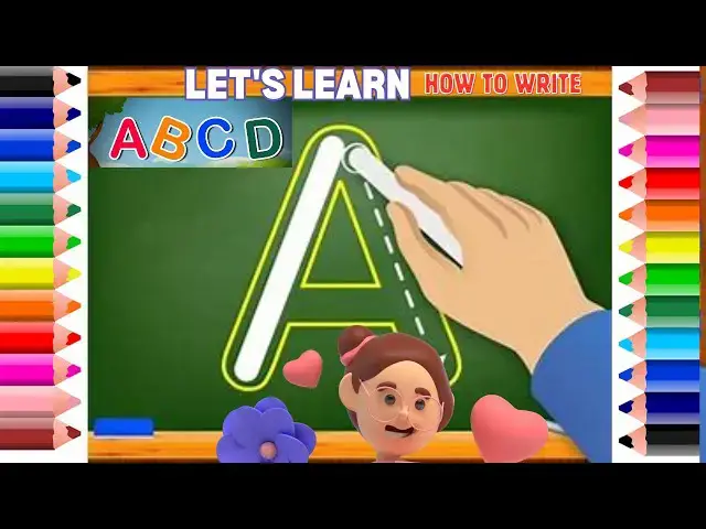 Video thumbnail for Learn to Draw and Write UPPERCASE , ABC |  #preschoollearning #writealphabet #alphabetlearning