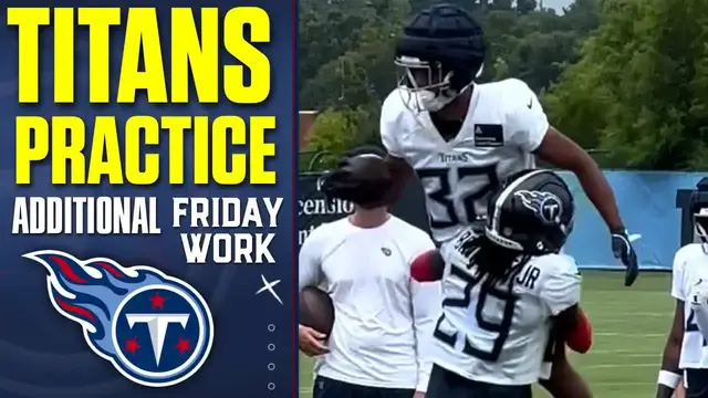 'Video thumbnail for a to z sports nashville: titans padded practice highlights: key energy, restrepo's hard work'