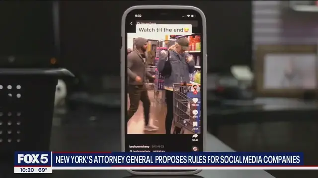 'Video thumbnail for NY AG Letitia James proposes rules for social media companies'