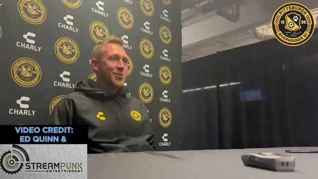 'Video thumbnail for stream punk soccer: pittsburgh riverhounds coach rob vincent press conference after playoff penalty kick win vs hartford'