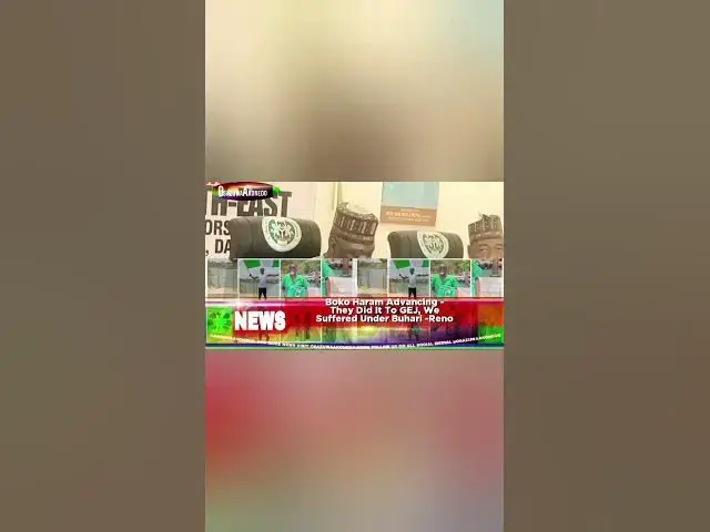 Video thumbnail for Boko Haram Advancing - They Did It To GEJ, We Suffered Under Buhari -Reno