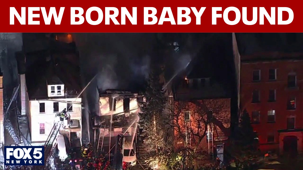 Video thumbnail for Newborn baby found after Queens house fire