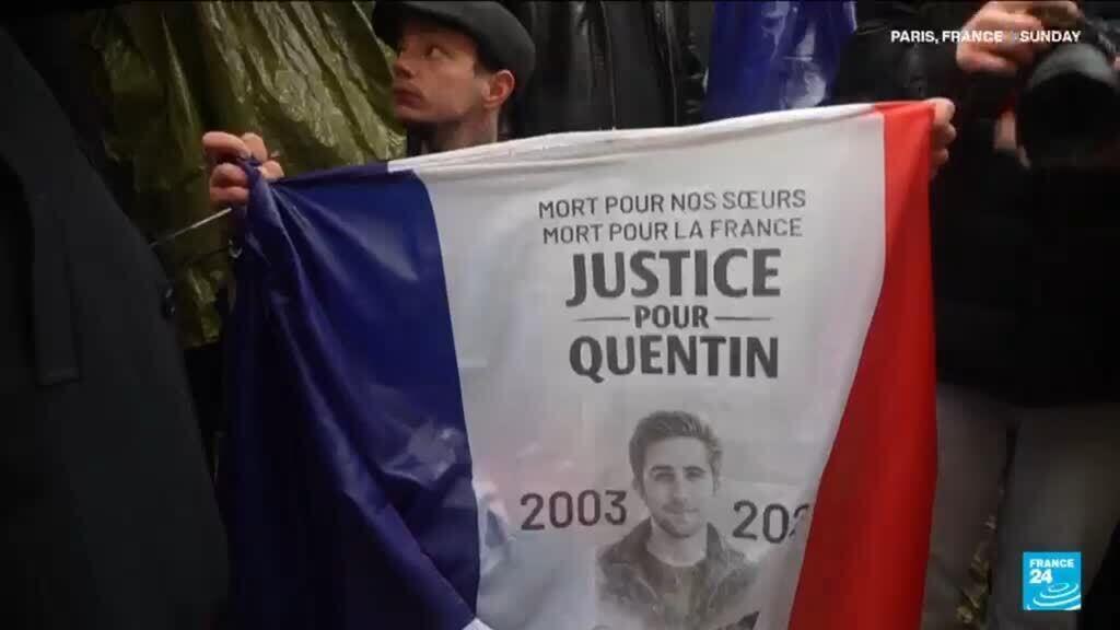 Video thumbnail for France opens murder probe as killing of far-right activist stokes tensions