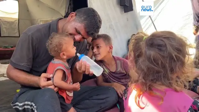 'Video thumbnail for Planes drop humanitarian aid into Gaza Strip as Israeli fire reportedly kills at least 18'