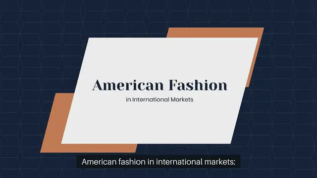 Video thumbnail for American fashion in international markets