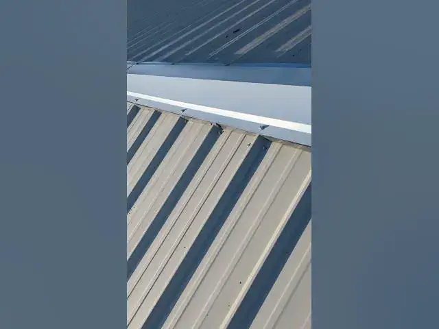 Video thumbnail for Ridge Cap Foam Installed On Metal Roof #Shorts