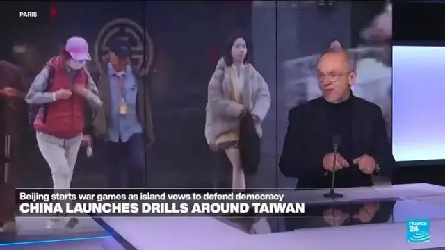 Video thumbnail for China launches military drills simulating blockade of Taiwan ports