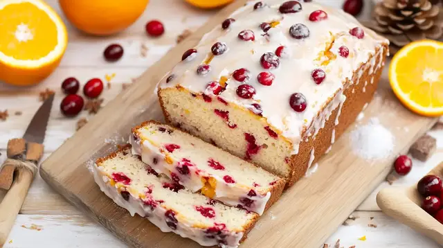 'Video thumbnail for Cranberry Orange Bread With Simple Glaze'