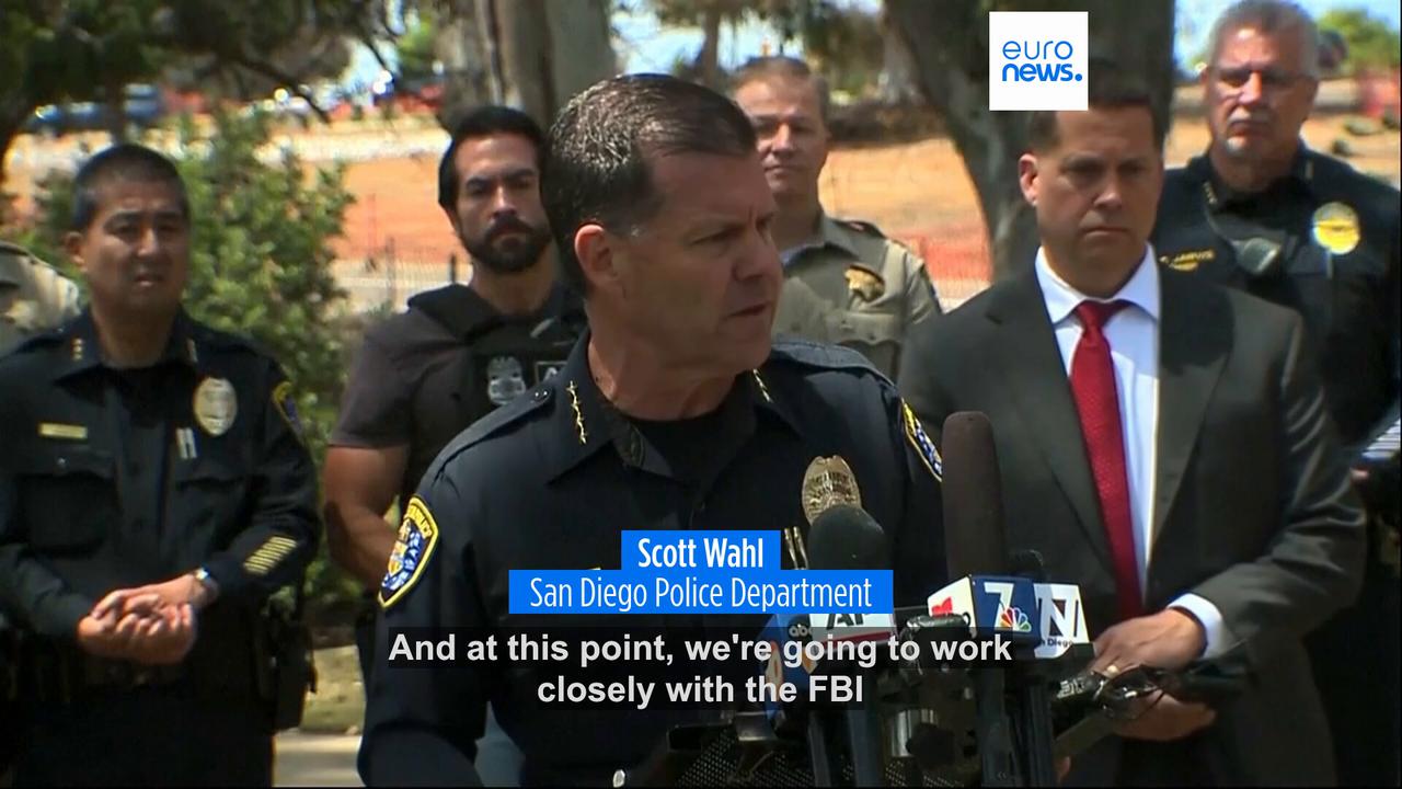 Video thumbnail for Three people killed as two teenagers open fire at a mosque in San Diego
