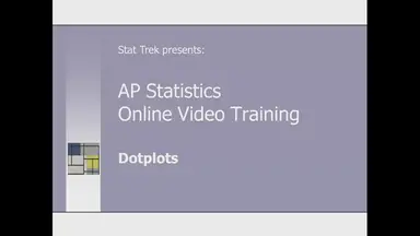 'Video thumbnail for AP Statistics: What is a dotplot?'