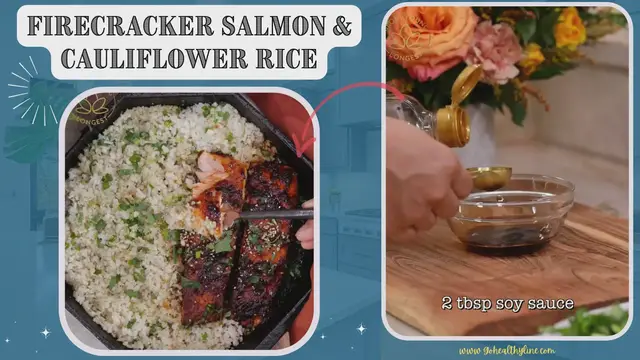 Video thumbnail for firecracker salmon _ cauliflower rice