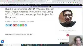 Video thumbnail for Google Adsense COVID-19 Tracker Tool Developed in Javascript to Earn Money Through Display Ads