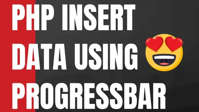 Video thumbnail for How to Insert Data into mysql database using ProgressBar jquery + ajax + php Full Example