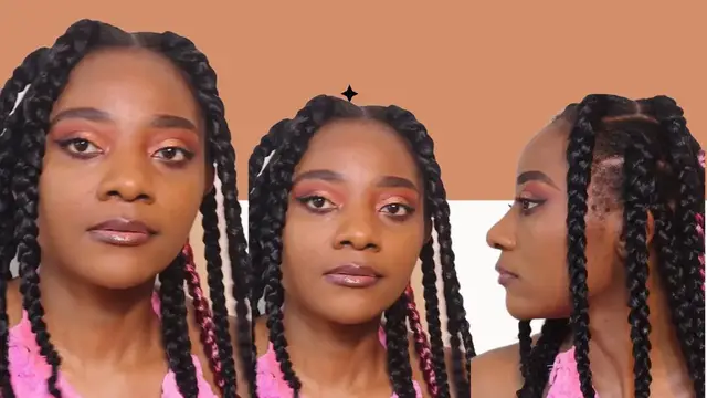 Video thumbnail for Jumbo knotless braids with curls | knotless box braids tutorial | Diy jumbo knotless box braids