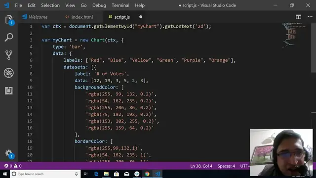 Video thumbnail for Chart.js Tutorial - Getting Started Part-1 Demo