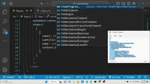 Video thumbnail for React.js react-step-progress Example to Integrate Multi Step Progressbar With Validation in Browser