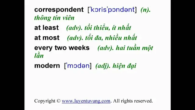 Video thumbnail for Learn English Vocabulary - Grade 9 - Unit 01 - Lesson 01