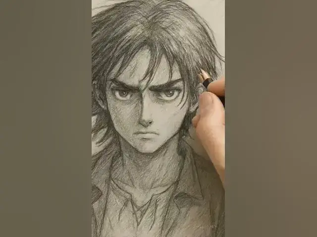 Video thumbnail for Eren Yeager Titan Transformation | Cinematic Anime Pencil Sketch Animation ✍️🔥 #shorts  #anime