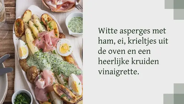 Video thumbnail for Asperges met ham en ei