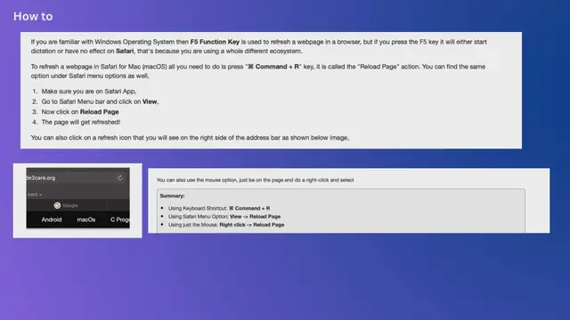 Video thumbnail for How to refresh Safari on Mac (macOS) using keyboard shortcut