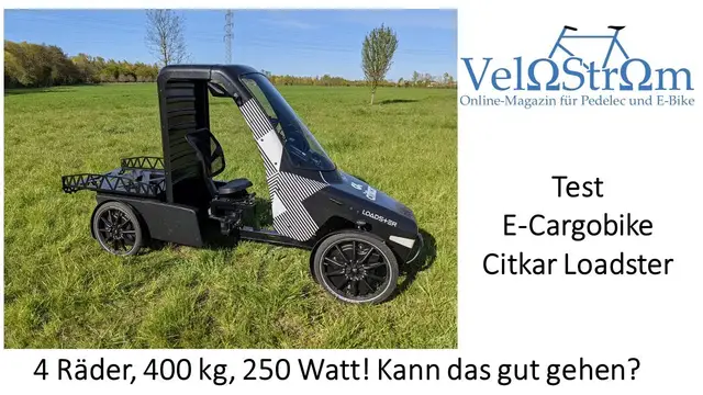 Video thumbnail for Cargobike Citkar Loadster: 4 Räder, 400 Kilogramm zulässiges Gesamtgewicht - kann das gut gehen?