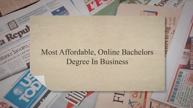 'Video thumbnail for Most Affordable, Online Bachelors Degree In Business – CollegeOnomics'