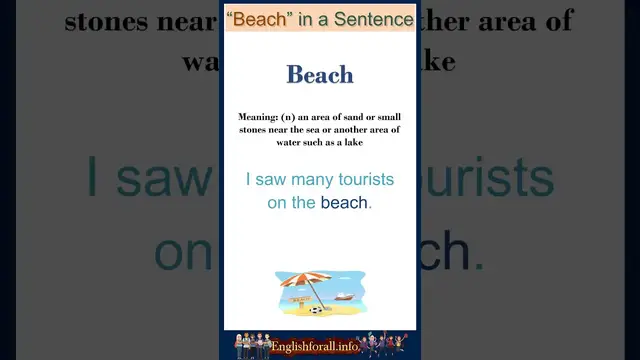 Video thumbnail for Beach meaning | Beach in a Sentence | Most common words in English #shorts