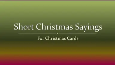 'Video thumbnail for Short Christmas Sayings for Christmas Cards'
